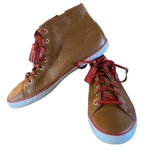 Coach Leather High Top Sneakers Size 10